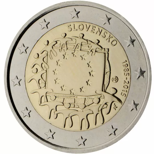 Slovakia 2 euro (2015) - 30 years European flag